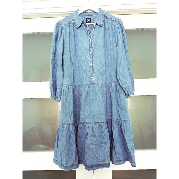 GAP Dresses & Skirts - GAP Blue Denim Midi Dress